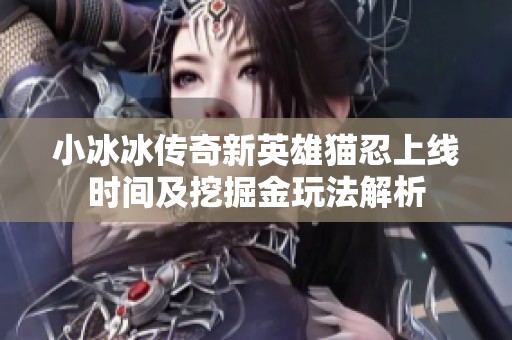 小冰冰传奇新英雄猫忍上线时间及挖掘金玩法解析