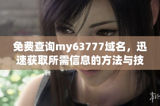 免费查询my63777域名，迅速获取所需信息的方法与技巧