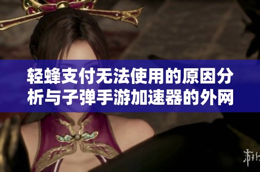轻蜂支付无法使用的原因分析与子弹手游加速器的外网解决方案探讨