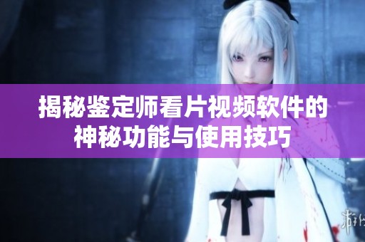 揭秘鉴定师看片视频软件的神秘功能与使用技巧