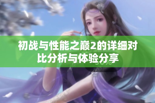 初战与性能之巅2的详细对比分析与体验分享
