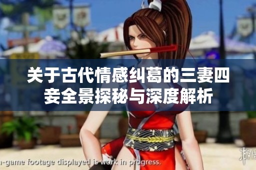 关于古代情感纠葛的三妻四妾全景探秘与深度解析