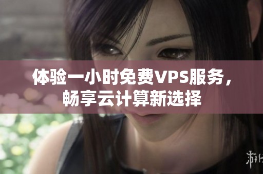 体验一小时免费VPS服务，畅享云计算新选择