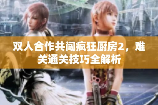 双人合作共闯疯狂厨房2，难关通关技巧全解析