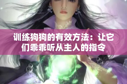 训练狗狗的有效方法：让它们乖乖听从主人的指令
