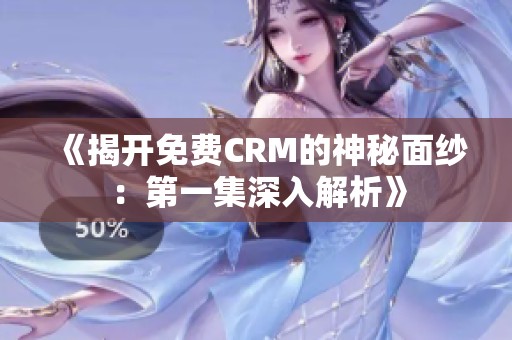 《揭开免费CRM的神秘面纱：第一集深入解析》