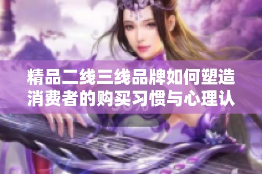 精品二线三线品牌如何塑造消费者的购买习惯与心理认知