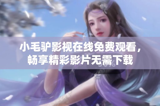 小毛驴影视在线免费观看，畅享精彩影片无需下载