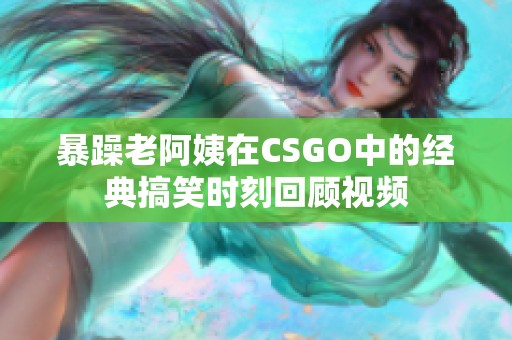 暴躁老阿姨在CSGO中的经典搞笑时刻回顾视频