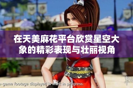 在天美麻花平台欣赏星空大象的精彩表现与壮丽视角