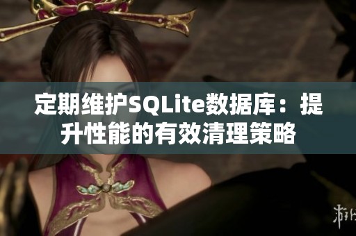 定期维护SQLite数据库：提升性能的有效清理策略