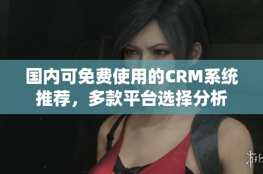 国内可免费使用的CRM系统推荐，多款平台选择分析