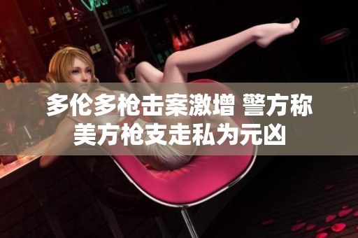 多伦多枪击案激增 警方称美方枪支走私为元凶