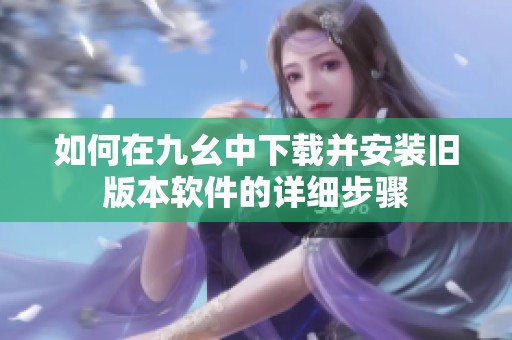 如何在九幺中下载并安装旧版本软件的详细步骤