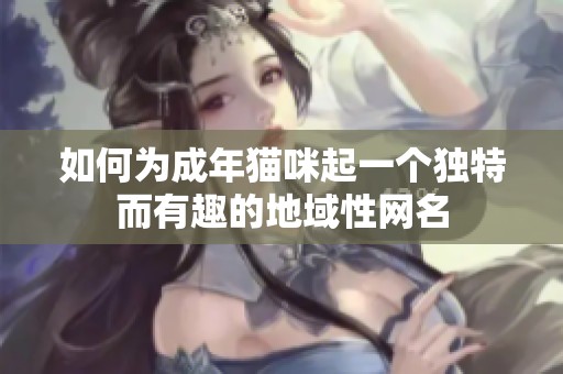 如何为成年猫咪起一个独特而有趣的地域性网名