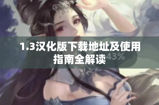 1.3汉化版下载地址及使用指南全解读
