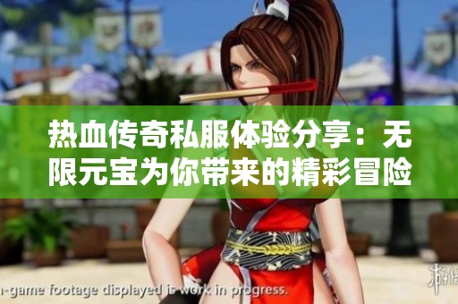 热血传奇私服体验分享：无限元宝为你带来的精彩冒险