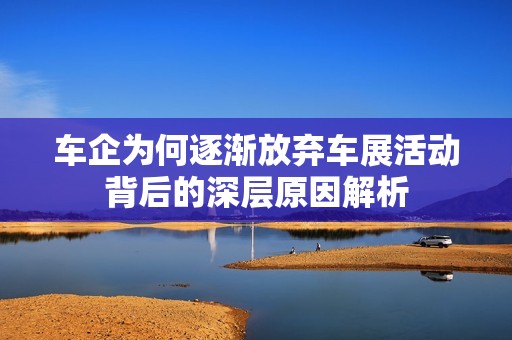 车企为何逐渐放弃车展活动背后的深层原因解析