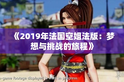 《2019年法国空姐法版：梦想与挑战的旅程》