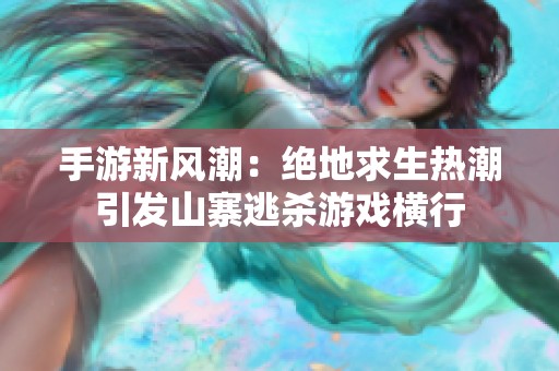 手游新风潮：绝地求生热潮引发山寨逃杀游戏横行