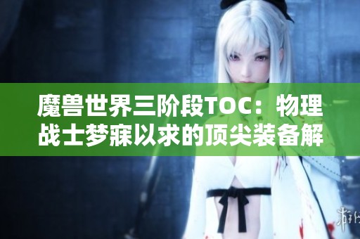 魔兽世界三阶段TOC：物理战士梦寐以求的顶尖装备解析
