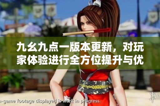 九幺九点一版本更新，对玩家体验进行全方位提升与优化