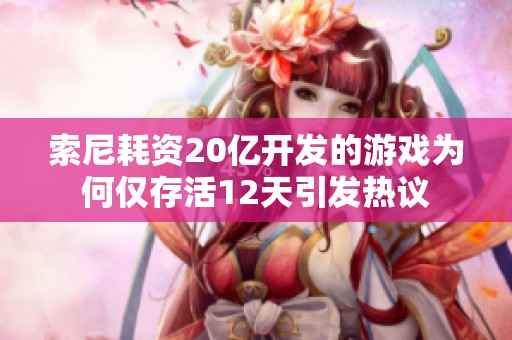 索尼耗资20亿开发的游戏为何仅存活12天引发热议