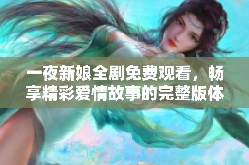一夜新娘全剧免费观看，畅享精彩爱情故事的完整版体验