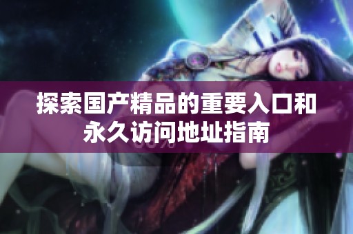 探索国产精品的重要入口和永久访问地址指南