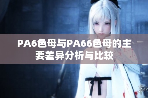PA6色母与PA66色母的主要差异分析与比较
